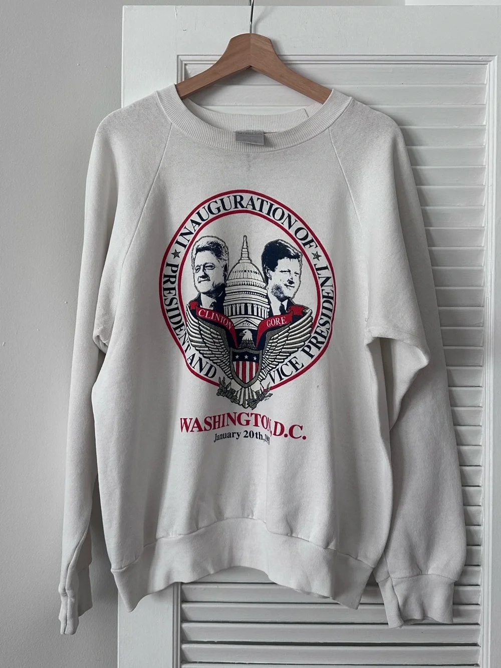 Vintage 1993 Clinton/Gore Presidential Inauguration Crewneck | XL